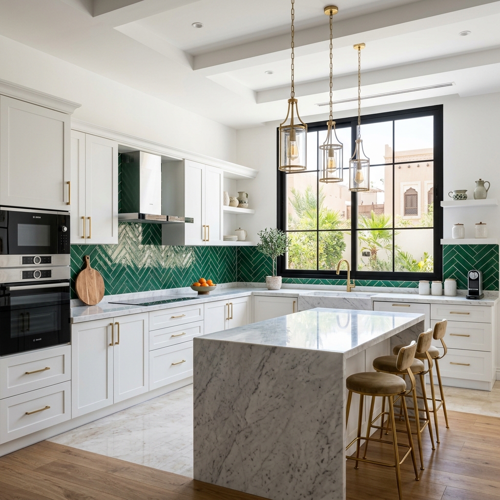 مطبخ فاخر في حي الشاطئ